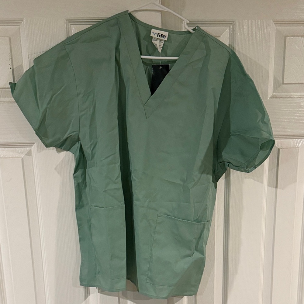 Green Scrub Top by Life size Large
